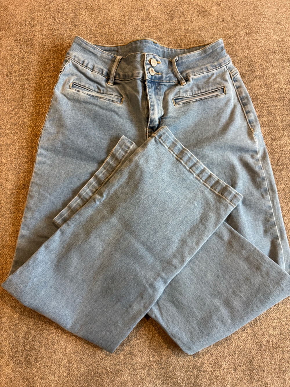 Women's Light Blue Wide Leg Jean